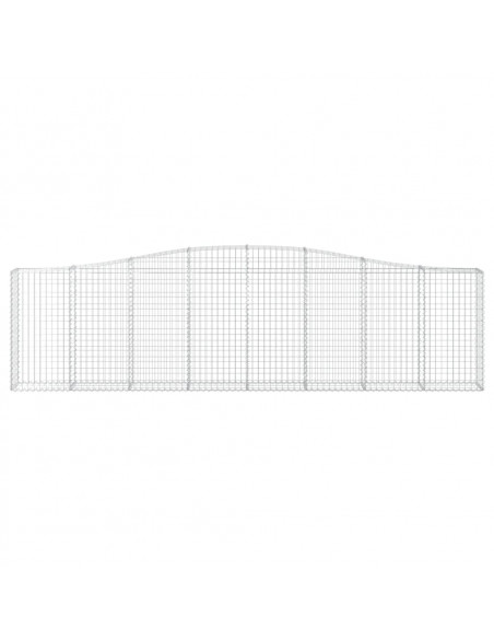 Cesti Gabbioni ad Arco 15 pz 400x30x100/120 cm Ferro Zincato
