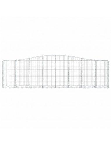 Cesti Gabbioni ad Arco 25 pz 400x30x100/120 cm Ferro Zincato