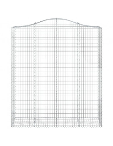 Cesti Gabbioni ad Arco 3 pz 200x50x220/240 cm Ferro Zincato