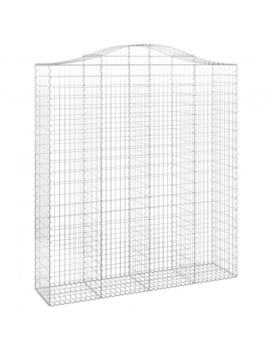 Cesti Gabbioni ad Arco 4 pz 200x50x220/240 cm Ferro Zincato