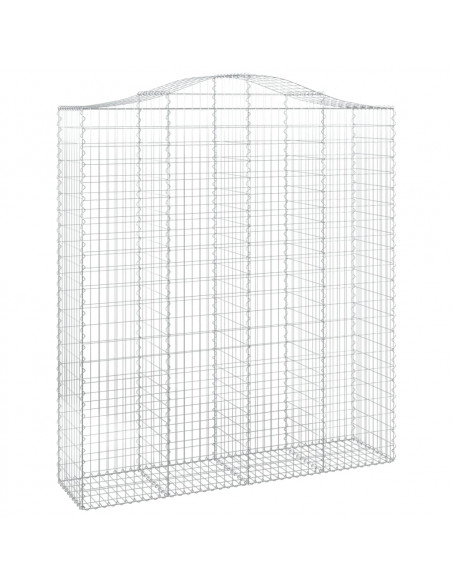 Cesti Gabbioni ad Arco 4 pz 200x50x220/240 cm Ferro Zincato