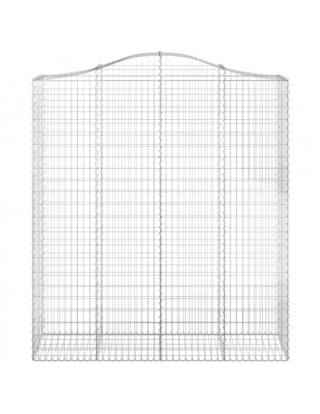 Cesti Gabbioni ad Arco 4 pz 200x50x220/240 cm Ferro Zincato