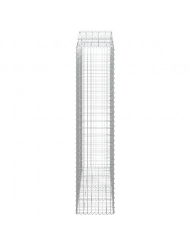 Cesti Gabbioni ad Arco 4 pz 200x50x220/240 cm Ferro Zincato