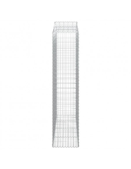 Cesti Gabbioni ad Arco 4 pz 200x50x220/240 cm Ferro Zincato