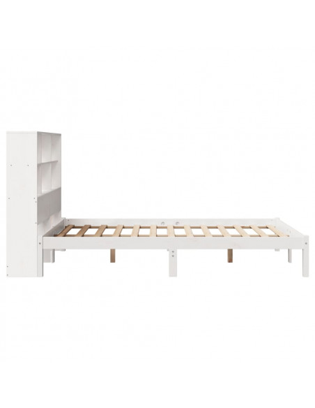 Letto Libreria senza Materasso Bianco 140x200 cm Legno di Pino