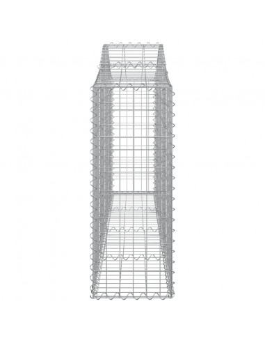 Cesti Gabbioni ad Arco 4 pz 200x30x80/100 cm Ferro Zincato