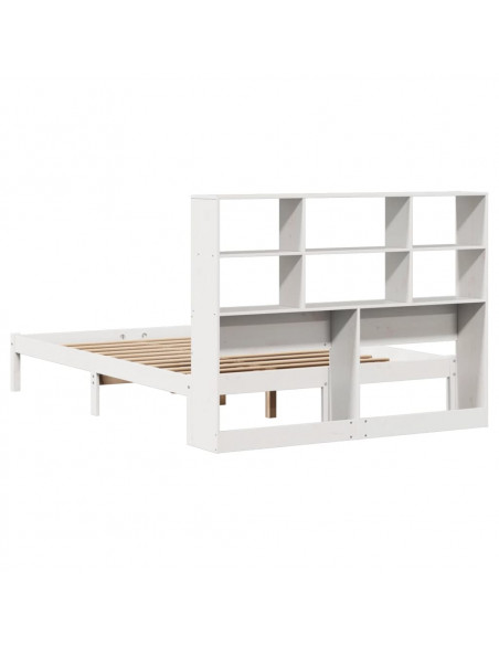 Letto Libreria senza Materasso Bianco 140x200 cm Legno di Pino
