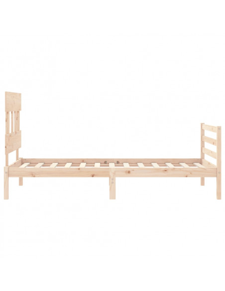 Giroletto con Testiera 90x200 cm in Legno Massello