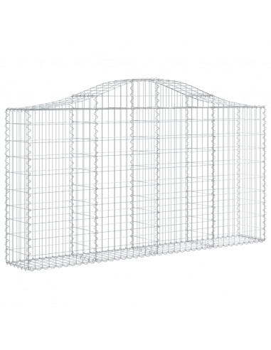 Cesti Gabbioni ad Arco 20 pz 200x30x100/120 cm Ferro Zincato