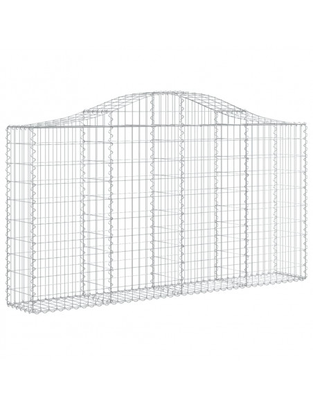 Cesti Gabbioni ad Arco 20 pz 200x30x100/120 cm Ferro Zincato