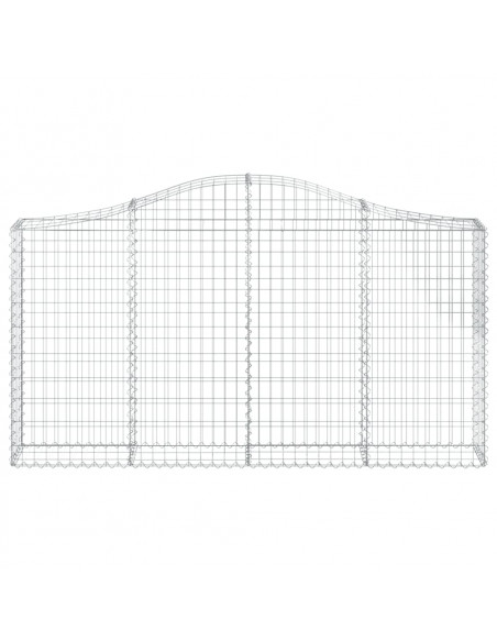 Cesti Gabbioni ad Arco 20 pz 200x30x100/120 cm Ferro Zincato