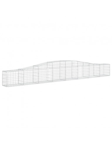 Cesti Gabbioni ad Arco 3 pz 400x30x40/60 cm Ferro Zincato