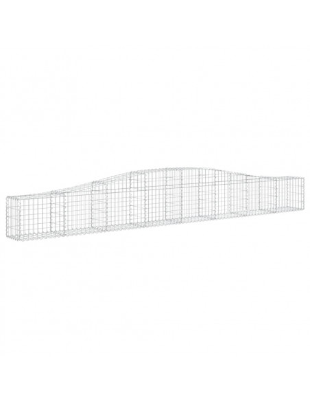 Cesti Gabbioni ad Arco 3 pz 400x30x40/60 cm Ferro Zincato