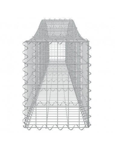 Cesti Gabbioni ad Arco 3 pz 400x30x40/60 cm Ferro Zincato