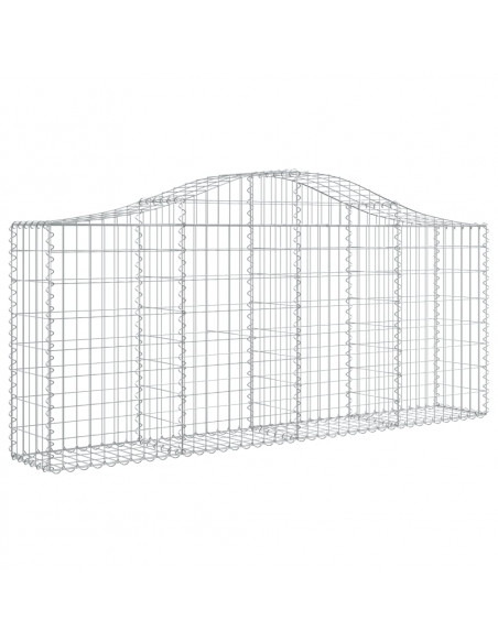 Cesti Gabbioni ad Arco 12 pz 200x30x80/100 cm Ferro Zincato