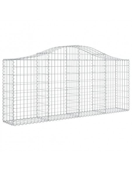 Cesti Gabbioni ad Arco 20 pz 200x30x80/100 cm Ferro Zincato