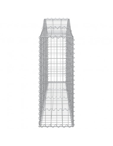 Cesti Gabbioni ad Arco 20 pz 200x30x80/100 cm Ferro Zincato