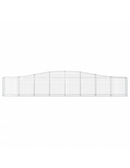 Cesti Gabbioni ad Arco 5 pz 400x30x60/80 cm Ferro Zincato