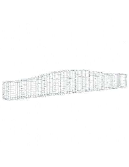 Cesti Gabbioni ad Arco 4 pz 400x30x40/60 cm Ferro Zincato
