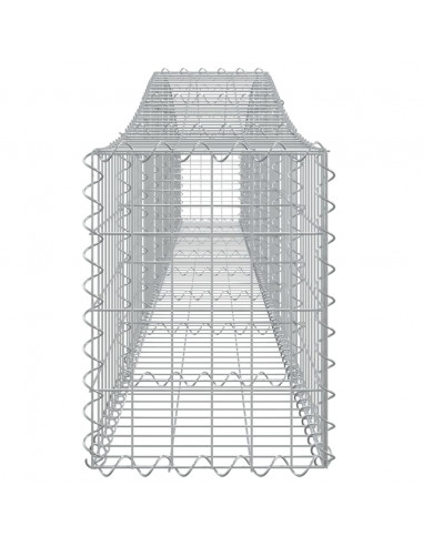 Cesti Gabbioni ad Arco 4 pz 400x30x40/60 cm Ferro Zincato
