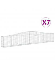 Cesti Gabbioni ad Arco 7 pz 400x30x60/80 cm Ferro Zincato 2