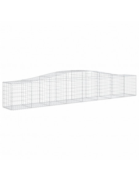Cesti Gabbioni ad Arco 4 pz 400x50x60/80 cm Ferro Zincato