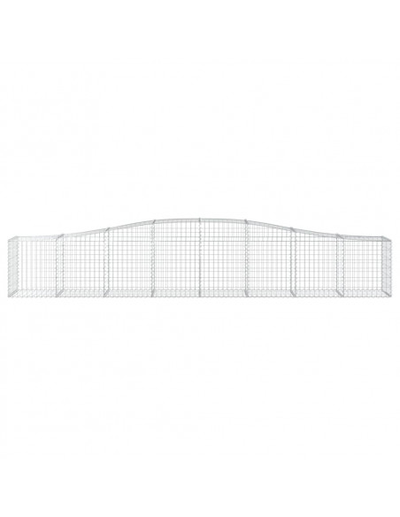 Cesti Gabbioni ad Arco 4 pz 400x50x60/80 cm Ferro Zincato