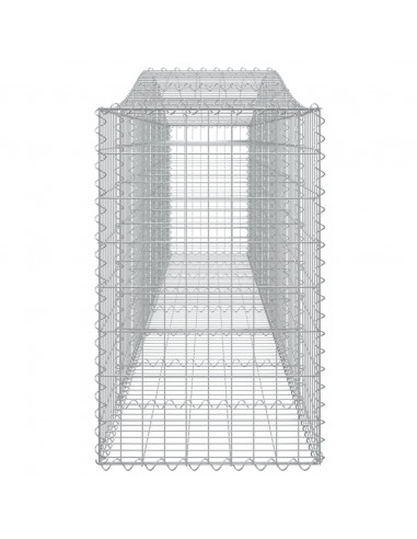 Cesti Gabbioni ad Arco 2 pz 400x50x80/100 cm Ferro Zincato