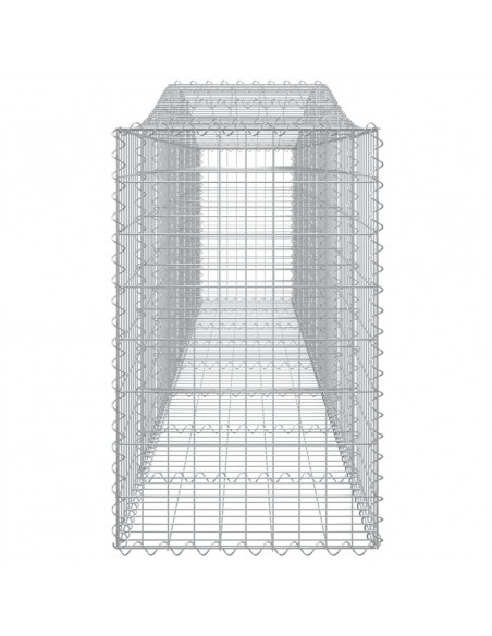 Cesti Gabbioni ad Arco 2 pz 400x50x80/100 cm Ferro Zincato