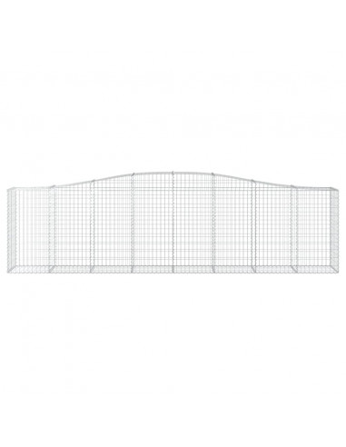 Cesti Gabbioni ad Arco 5 pz 400x50x100/120 cm Ferro Zincato