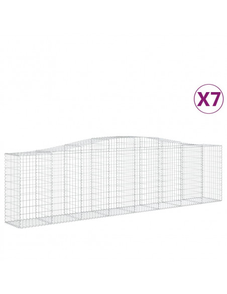 Cesti Gabbioni ad Arco 7 pz 400x50x100/120 cm Ferro Zincato