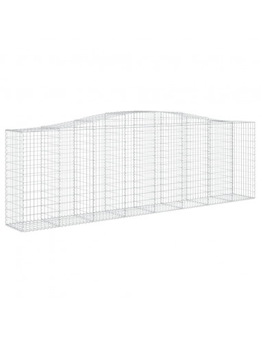 Cesti Gabbioni ad Arco 4 pz 400x50x120/140 cm Ferro Zincato