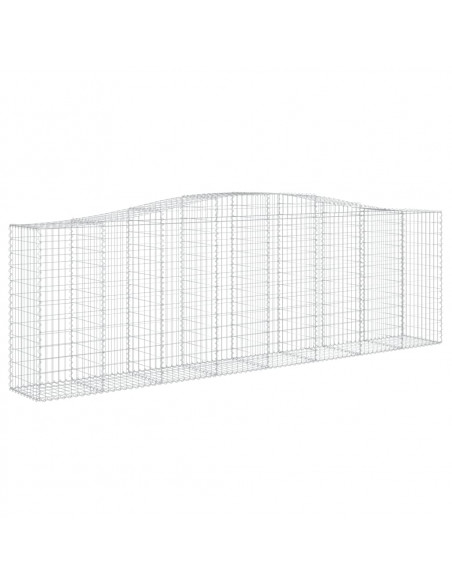 Cesti Gabbioni ad Arco 4 pz 400x50x120/140 cm Ferro Zincato