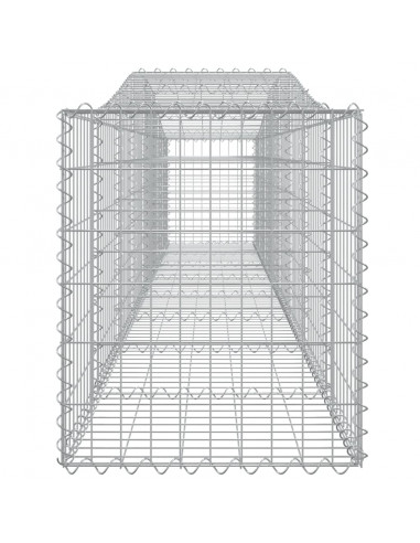 Cesti Gabbioni ad Arco 20 pz 400x50x60/80 cm Ferro Zincato
