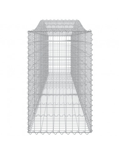 Cesti Gabbioni ad Arco 25 pz 400x50x80/100 cm Ferro Zincato