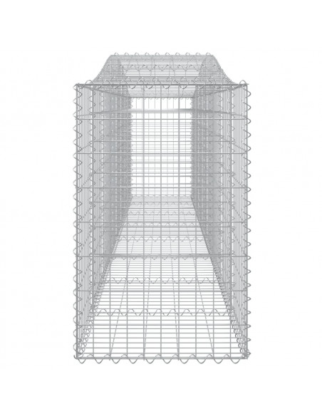 Cesti Gabbioni ad Arco 25 pz 400x50x80/100 cm Ferro Zincato