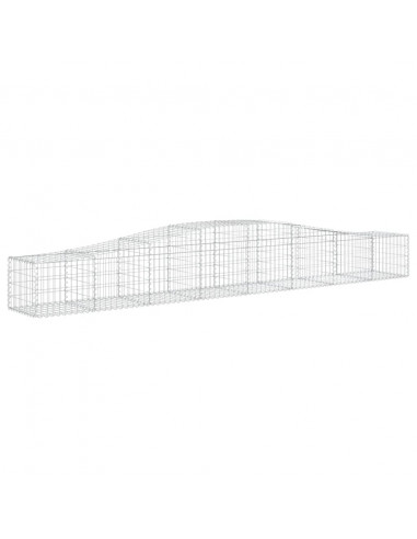 Cesti Gabbioni ad Arco 10 pz 400x50x40/60 cm Ferro Zincato