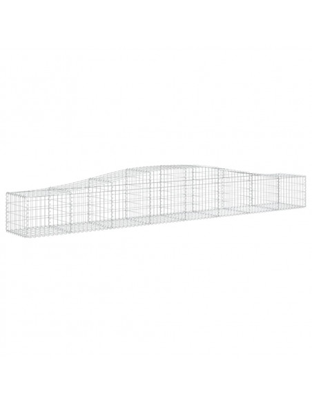 Cesti Gabbioni ad Arco 10 pz 400x50x40/60 cm Ferro Zincato