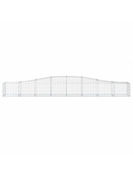 Cesti Gabbioni ad Arco 10 pz 400x50x40/60 cm Ferro Zincato