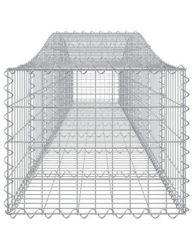 Cesti Gabbioni ad Arco 10 pz 400x50x40/60 cm Ferro Zincato