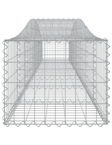 Cesti Gabbioni ad Arco 10 pz 400x50x40/60 cm Ferro Zincato