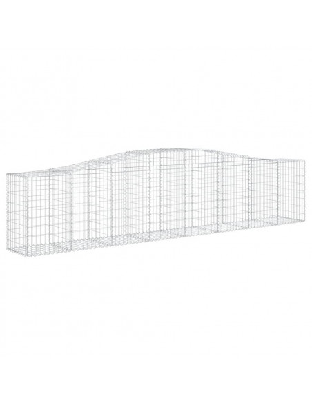 Cesti Gabbioni ad Arco 4 pz 400x50x80/100 cm Ferro Zincato
