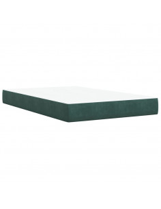 Giroletto a Molle con Materasso Verde Scuro 120x200 cm Velluto 2