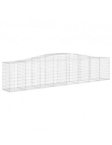 Cesti Gabbioni ad Arco 8 pz 400x50x80/100 cm Ferro Zincato