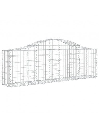 Cesti Gabbioni ad Arco 3 pz 200x30x60/80 cm Ferro Zincato