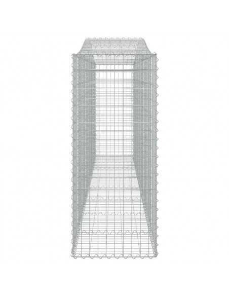 Cesti Gabbioni ad Arco 15 pz 400x50x120/140 cm Ferro Zincato
