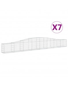 Cesti Gabbioni ad Arco 7 pz 400x30x40/60 cm Ferro Zincato 2