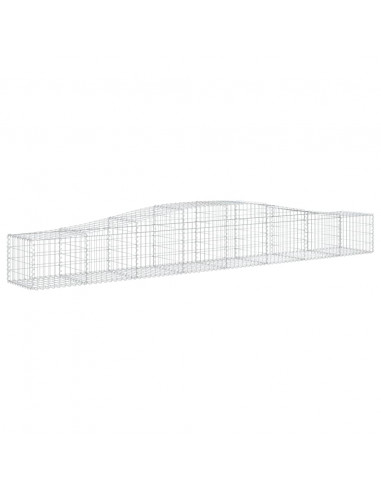 Cesti Gabbioni ad Arco 4 pz 400x50x40/60 cm Ferro Zincato