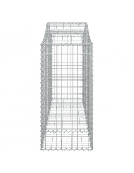 Cesti Gabbioni ad Arco 7 pz 200x50x100/120 cm Ferro Zincato