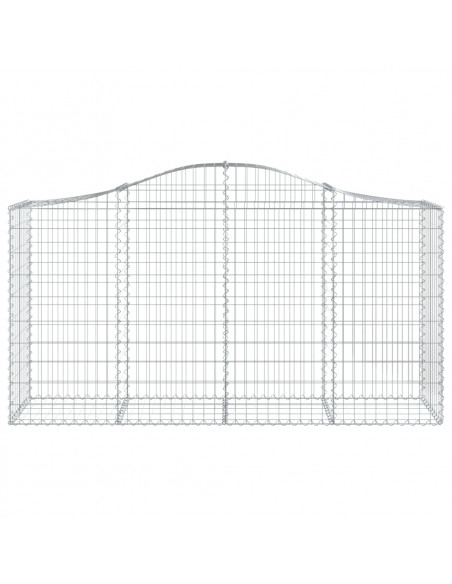 Cesti Gabbioni ad Arco 25 pz 200x50x100/120 cm Ferro Zincato